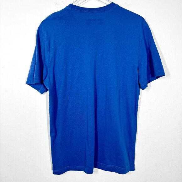 Life is Good Men’s Size Medium Blue Happy Hour Fishing Dog Graphic Tee T-Shirt - Picture 3 of 7